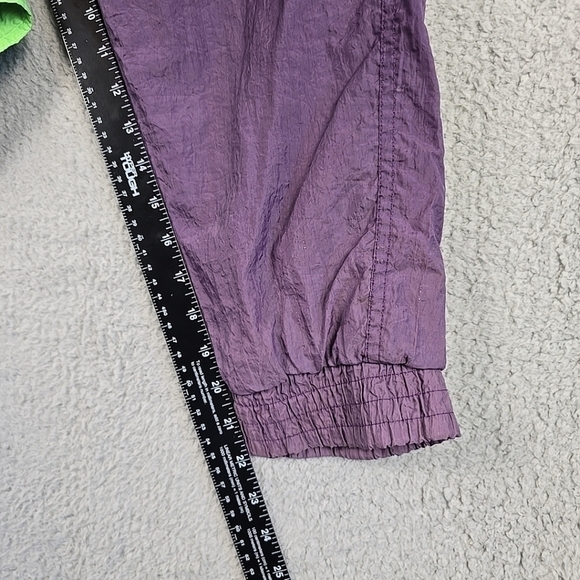 Vintage 90’s Men Y2K Champion Windbreaker Lace Up Nylon Jacket Size S Purple/Gre - Picture 10 of 16